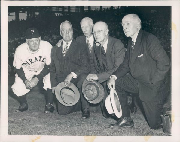 1947-54 Honus Wagner "The Sporting News Collection Archives" Original Type 1 Photos (Sporting News Collection Hologram/MEARS Type 1 Photo LOA) - Lot of 2