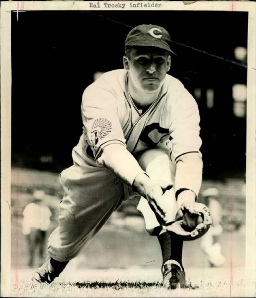1936-41 circa Hal Trotsky Cleveland Indians "The Sporting News Collection Archives" Original Type 1 7" x 8.5" Photo (Sporting News Collection Hologram/MEARS Type 1 Photo LOA)
