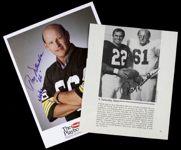 1987-98 Ray Nitschke Green Bay Packers Signed Photo - Lot of 2 - JSA