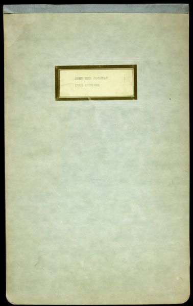 1963 Red Cochran Green Bay Packers Personal Offensive Playbook - Vince Lombardi Running Backs Coach