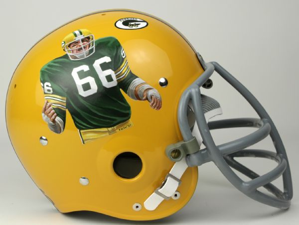 Ray Nitschke Green Bay Packers Memorial R2K Suspension Reproduction Helmet w/ Nitschke Painted Image
