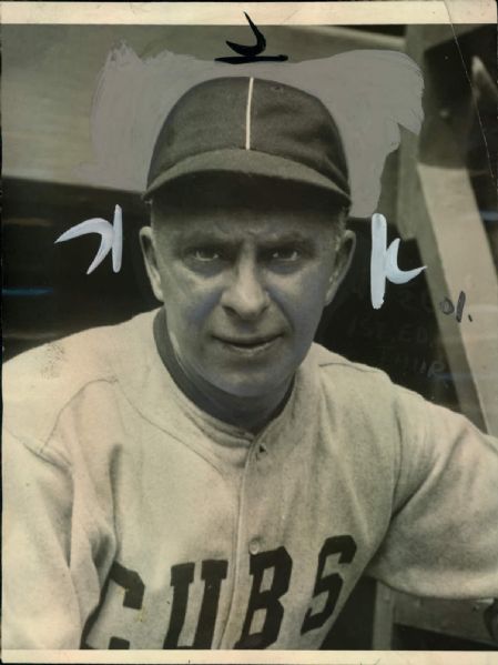 1921-24 Bill Killefer Chicago Cubs "The Sporting News Colletion Archives" Original Type 1 Photos  (Sporting News Collection Hologram/MEARS Type 1 Photo LOA) - Lot of 2