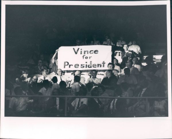 1960s Vince Lombardi Green Bay Packers For President Type 1 8" x 10" Photo - Vernon J. Biever