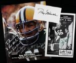 1990s Ray Nitschke Green Bay Packers Signed Photo & Index Card - Lot of 3 - JSA