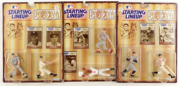 1989 Classic Doubles Starting Lineup - Lot of 5 w/ Mickey Mantle Babe Ruth Joe DiMaggio Lou Gehrig