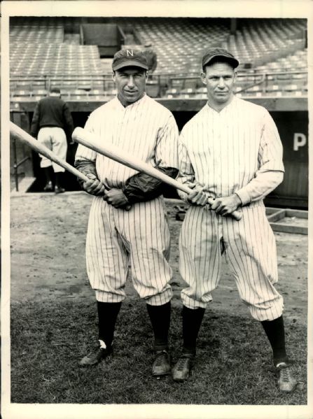 1934 Jimmy Hitchcock, Ernest Koy - Newark Bears - "The Sporting News Collection Archives" Original Type 1 Photo (Sporting News Collection Hologram/MEARS Type 1 Photo LOA)