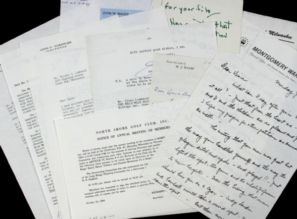1964-67 Letters Written to Vince Lombardi - Lot of 10 w / One From Personal Friend Jack Koeppler