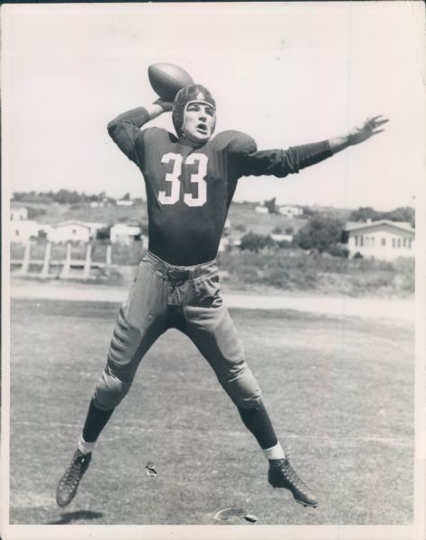 1947 (Modern Print) Sammy Baugh Washington Redskins "The Sporting News Collection Archives" Original Type 1 8" x 10" Photo (Sporting News Collection Hologram/MEARS Type 1 Photo LOA)