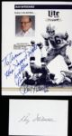 1990s Ray Nitschke Green Bay Packers Signed Photo & Index Card - Lot of 3 JSA