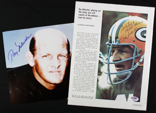 1990s Ray Nitschke Green Bay Packers Signed 8" x 10" Photo - PSA/DNA 
