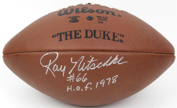 1990s Ray Nitschke Green Bay Packers Signed Wilson Football "H.o.f 1978" - JSA