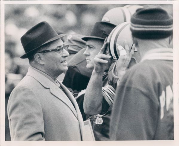 1960s Vince Lombardi Green Bay Packers Original Type 1 8" x 10" Photo 