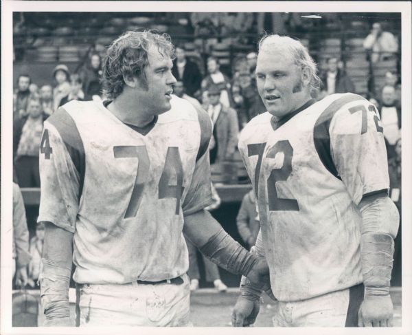 1971 Merlin Olsen Los Angeles Rams "TSN Collection Archives" Original Type 1 8" x 10" Photo (Sporting News Collection Hologram/MEARS Type 1 Photo LOA)