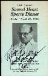 1988-98 Ray Nitschke Green Bay Packers Signed Photo & Dinner Banquet - JSA