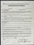 1921 Arthur Schmaehl Green Bay Packers Contract (Reproduction) Numbered Out of 421