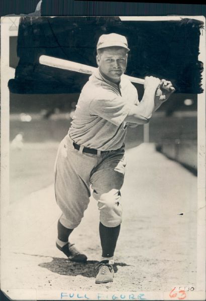 1931 Jimmy Foxx Philadelphia Athletics "The Sporting News Collection Archives" Orginal Type 1 Photo (The Sporting News Collection Hologram/MEARS Original Type 1 Photo LOA)