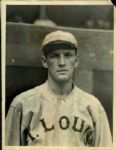 1918 circa Cliff Heathcote St. Louis Cardinals "The Sporting News Collection Archives" Original Type 1 6.5" x 8.5" Photo (Sporting News Collection Hologram/MEARS Type 1 Photo LOA)