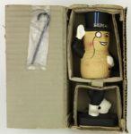 1960s Mr. Peanut Bobbing Head Nodder In Original Box With Ultra Rare Cane in Place
