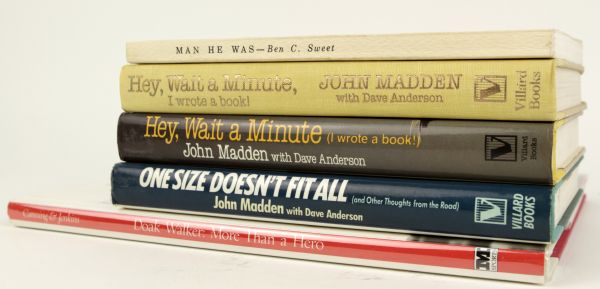 1972-88 Collection of Football Books - 5 w/ 3 John Madden