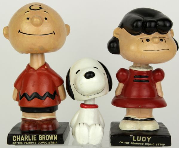1960s Peanuts Charaters - Lot of 3 With Snoopy Lucy & Charlie Brown