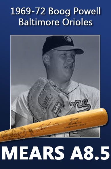 1969-72 Boog Powell H&B Louisville Slugger Professional Model Game Used Bat (MEARS A8.5)