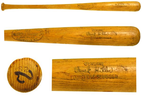 1965-67 Chuck Hiller New York Mets H&B Louisville Slugger Professional Game Used Bat (MEARS A9)