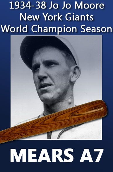 1934-38 Joe (Jo-Jo) Moore New York Giants H&B Louisville Slugger Professional Model Game Used Bat (MEARS A7)