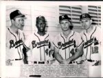 1961 Eddie Mathews Hank Aaron Milwaukee Braves "The Sporting News Collection Archives" Original Type 1 8" x 10" Photo (Sporting News Collection Hologram/MEARS Type 1 Photo LOA)