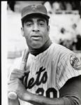 1969 Tommie Agee New York Mets TSN Collection Archives Original Type 1 11 x 14 Choice Jumbo Oversized Photo (TSN Collection Hologram/MEARS Type 1 Photo LOA) 1:1, Unique - Lot of 2