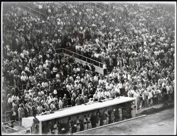1954 Milwaukee Braves Fans County Stadium "The Sporting News Collection Archives" Original Type 1 9" x 11.5" Choice Jumbo Oversized Photo (TSN Collection Hologram/MEARS Photo LOA) 1:1, Unique