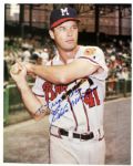 1953-65 Eddie Mathews Milwaukee Braves Signed Photo - Lot of 9 JSA