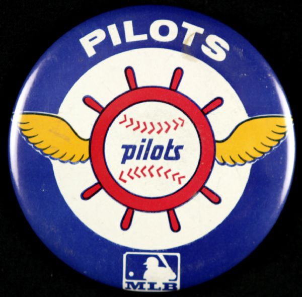 1969 Seattle Pilots Pinback In Wrapper