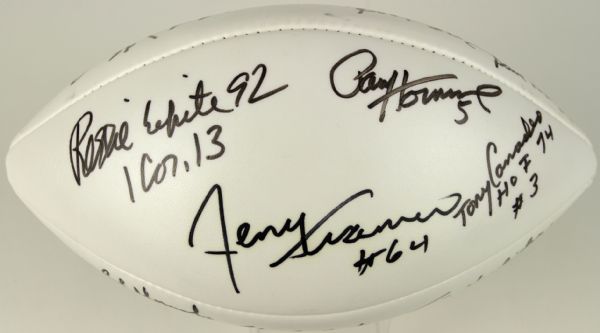 1994 Green Bay Packers Greats Multi Signed White Panel ONFL (Tagliabue) Football w/ 19 Sigs. Incl. Reggie White Tony Canadeo Ray Nitschke Paul Hornung - JSA