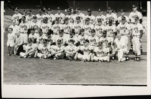 1957 Milwaukee Braves "TSN Collection Archives" Original Type 1 9" x 14" Choice Jumbo Oversized Photo (TSN Collection Hologram/MEARS Type 1 Photo LOA) 1:1, Unique 