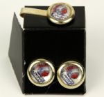 1950's Milwaukee Braves Souvenir Cufflink and Tie Clasp Set 