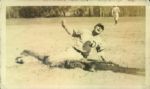 Ty Cobb Slide Detroit Tigers Rex Teeslink Original Type 1 2.75" x 4.5" Personal Photo (LOA MEARS/Rex Teeslink)