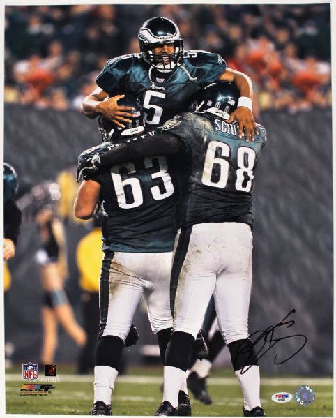 1990s Donovan McNabb Philadelphia Eagles Signed 16" x 20" Photo - Lot of 10 PSA/DNA Sticker & Certificate