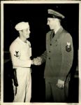 1945 Bob Feller Cleveland Indians  "The Sporting News Collection Archives" Original Type 1 Photo (Sporting News Collection Hologram/MEARS Type 1 Photo LOA)