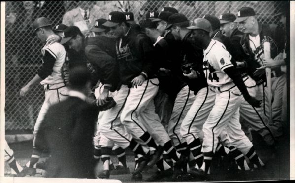 1957 Eddie Mathews Milwaukee Braves "The Sporting News Collection Archives" Original Type 1 8.5" x 14" Choice Jumbo Oversized Photo (TSN Collection Hologram/MEARS Photo LOA) 1:1, Unique