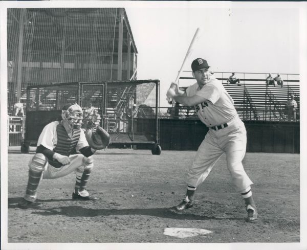 1951-52 Lou Boudreau Boston Red Sox "The Sporting News Collection Archives" Original Type 1 8" x 10" Photo - Lot of 2 (Sporting News Collection Hologram/MEARS Type 1 Photo LOA)