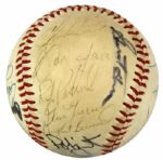 1982 Milwaukee Brewers World Series Team Signed OAL (MacPhail) Baseball w/ 27 Sigs. Incl. Harvey Kuenn Robin Yount Pete Vuckovich Paul Molitor - JSA