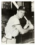 1957 Bob Hazle Milwaukee Braves vintage signed 8x10 Photo - JSA - Playing Days Signature