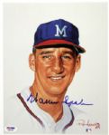 1953-65 Warren Spahn Milwaukee Braves Signed Photo - Lot of 9 JSA