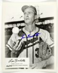 1953-65 Lou Burdette Milwaukee Braves Signed Photo - Lot of 3 JSA