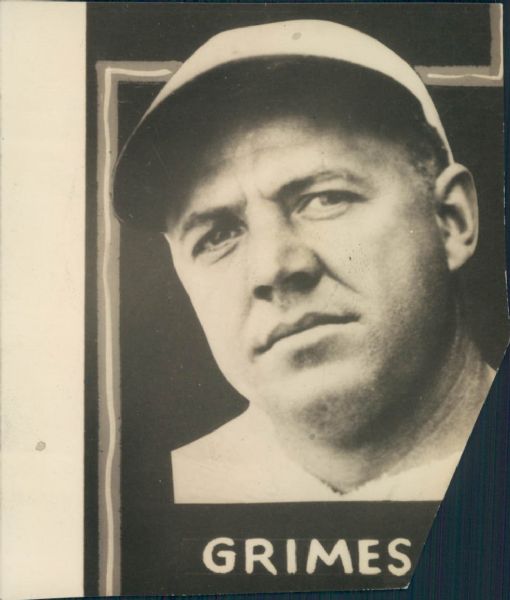1915-16 Burleigh Grimes Cubs & Brooklyn Robins "The Sporting News Collection Archives" Original Type 1 Photo - Lot of 8 (Sporting News Collection Hologram/MEARS Type 1 Photo LOA)