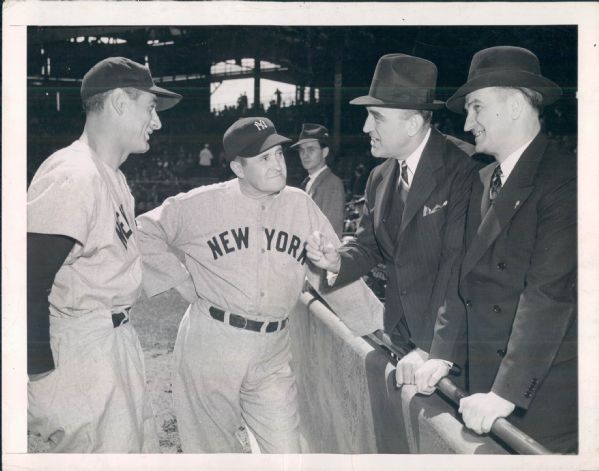 1931-37 Joe McCarthy & Lou Gehrig New York Yankees "The Sporting News Collection Archives" Original Type 1 9" x 7" Photo (Sporting News Collection Hologram/MEARS Type 1 Photo LOA)
