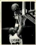 1985-88 Michael Jordan Chicago Bulls "Chicago Sun-Times" Original Type 1 8" x 10" Photo - Lot of 2 (Sun Times Hologram/MEARS Type 1 Photo LOA)