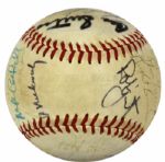1982 Milwaukee Brewers World Series Team Signed OAL (MacPhail) Baseball w/ 27 Sigs. Incl. Harvey Kuenn Robin Yount Pete Vuckovich Paul Molitor - JSA