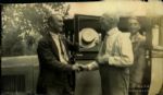 1920-30s Ty Cobb Detroit Tigers and Henry Ford Handshake - Rex Teeslink Original Type 1 3" x 5.25" Cobbed personally owned photo (LOA MEARS/Rex Teeslink)
