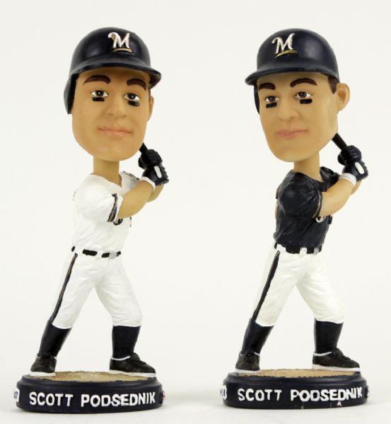 2004 Scott Podsednik Milwaukee Brewers Bobble Heads - Lot of 2